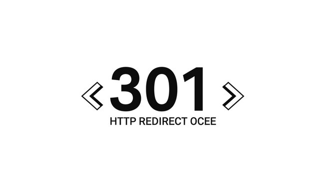 301 HTTP Redirect Status Code SEO Vector Illustration