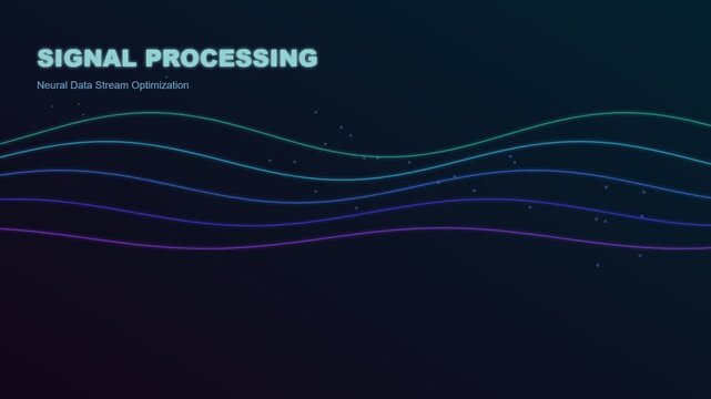 A dynamic visualization of AI Workflow Optimization featuring undulating neon waveforms that flow seamlessly across a dark void to represent high speed neural data processing efficiency