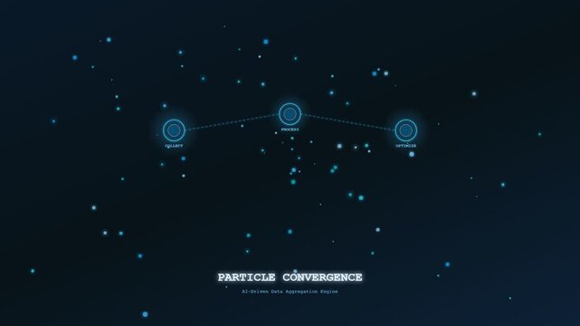 An ethereal conceptualization of AI Workflow Optimization depicting iridescent neural nodes and luminous data particles merging within a profound obsidian digital void.