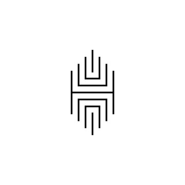 logo design vector with leter H inside