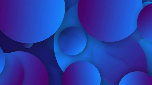 Blue Circles Pattern Abstract Background Video.