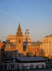 Obraz premium Famous Waterfront Buildings of Liverpool England