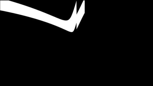 Thin white curved lines evolving into a circular ripple effect against black