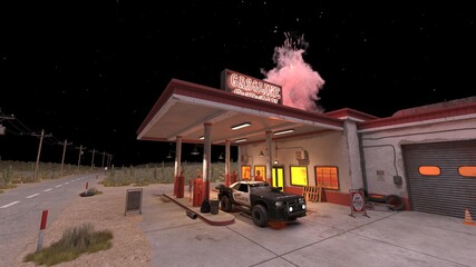 パトカー　3DCGレンダリング © tsuneomp