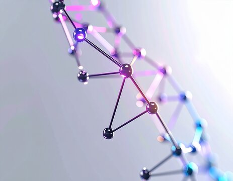 Abstract Macro Shot of Iridescent Carbon Nanotube Threads with Digital Glow