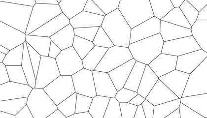 Black and white abstract voronoi pattern for modern background and design element. Vector Format Illustration. EPS10  © Yero06