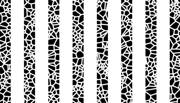 Black and white abstract voronoi pattern for sporty and modern background. Fully editable vector element. Vector Format Illustration. EPS10 