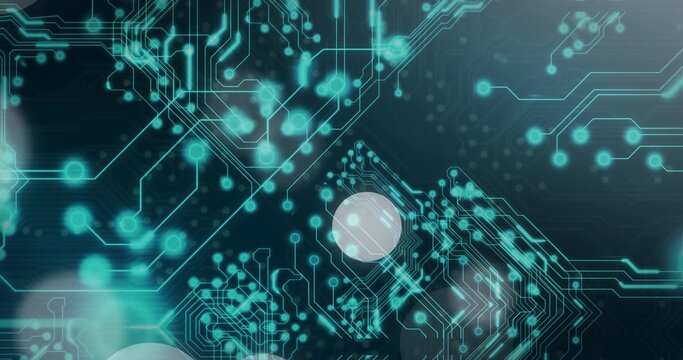 Lighting diamond circuit cluster sitting center on teal board, showing traces and bright node