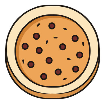 English muffin breakfast top view vector. Generative AI
