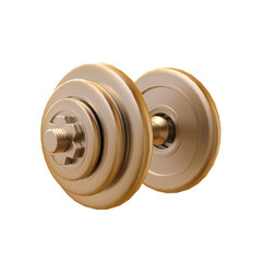 Obraz premium Brass door knob with screw and backplate on white background