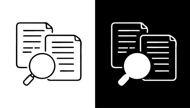 Document Examination: Conceptual graphic illustrates document analysis, scrutiny, and investigation, depicting the crucial aspects of research and inquiry.