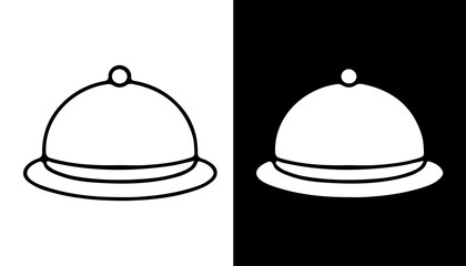 Fototapeta premium Duality Serving Dish: A minimalist image presents a symmetrical design, with a classic serving dish set against a contrasting background. 