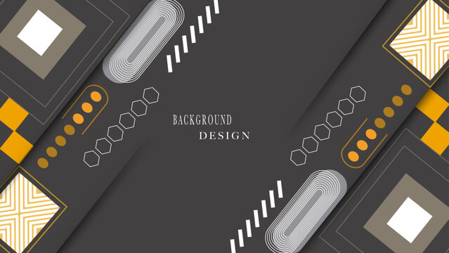 Yellow and grey squares geometric background
