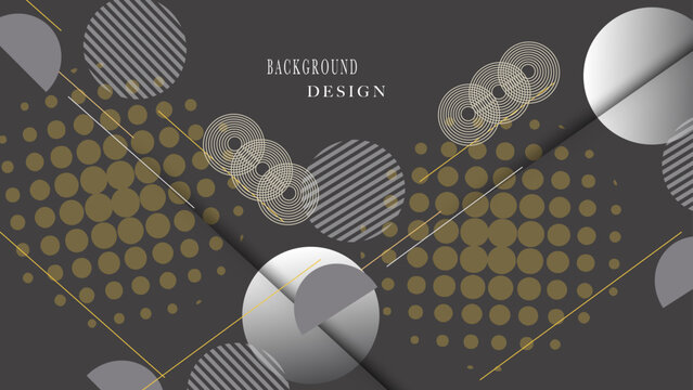 Stylish dark color geometric pattern banner design