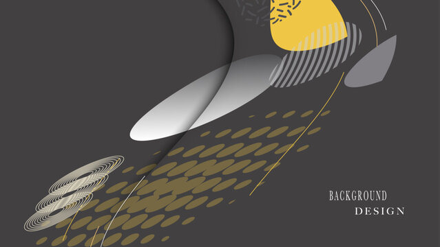 Stylish dark color geometric pattern banner design