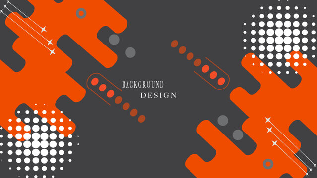 Background with abstract shapes and orange textures