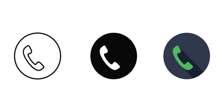 phone icons in different colors vector illustration