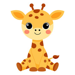 Fototapeta premium Cute baby giraffe