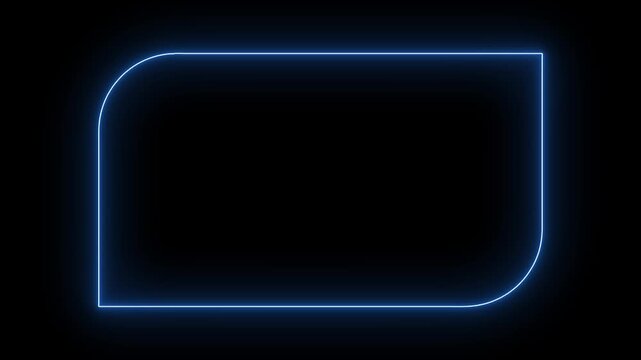 minimal neon rectangle border loop animation.
