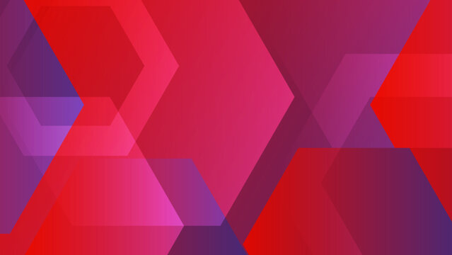 Vibrant red and magenta hexagonal tech texture with layered geometric shapes and gradient effects for digital marketing