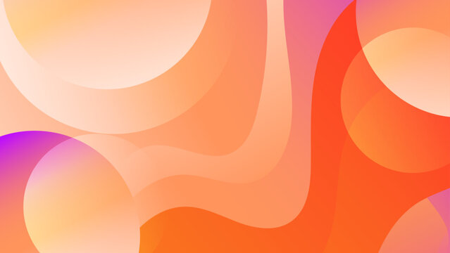 Energetic orange and peach abstract background with fluid organic curves and gradients