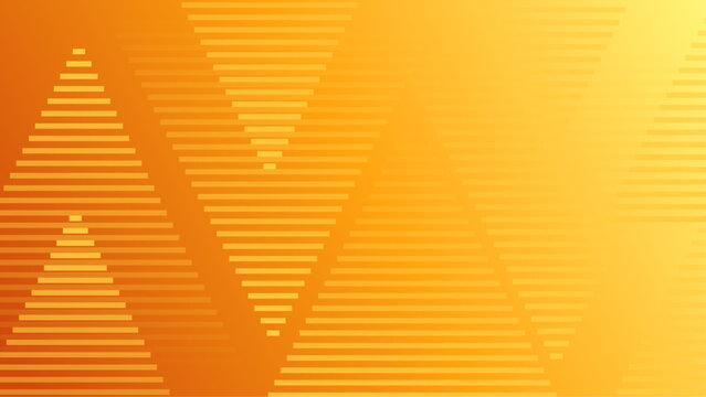 Warm yellow and orange geometric background with linear striped triangular patterns