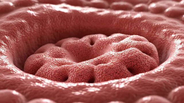 Abstract CGI Representation of Healthy Tissue or Cellular Structure with Macro Perspective Ideal for Medical Education and Healthcare Presentation Backgrounds