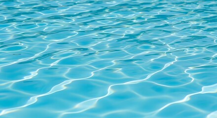 Obraz premium Tranquil blue water a captivating pool surface with sunlight reflections