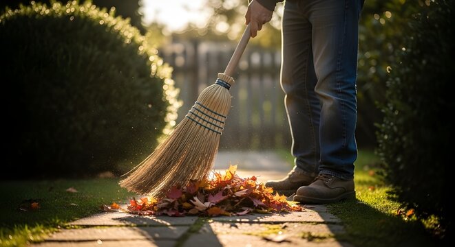 sweeping the street, broom, menyapu jalan, sapu