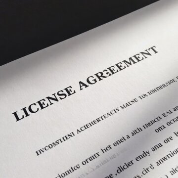 License Agreement Document Closeup.