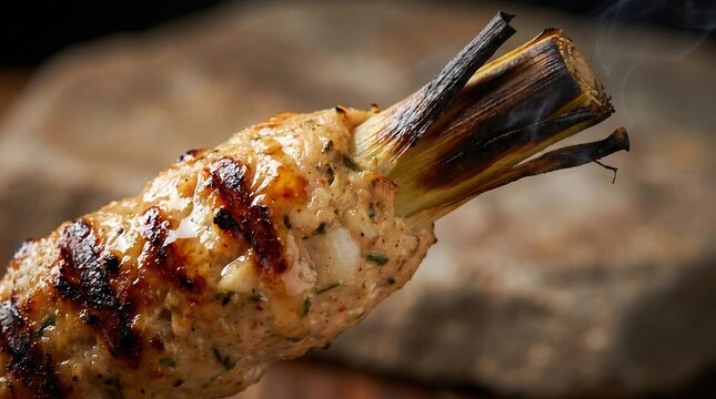 Tactile Close Up Charred Sate Lilit 
