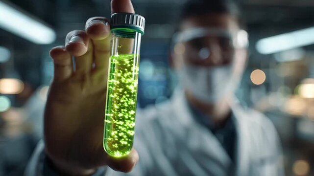 Tampilan dekat tangan wanita memegang botol obat dan gelas berisi cairan alkohol atau air sebagai bentuk peduli kesehatan bagi orang yang minum resep dokter sesuai sains laboratorium