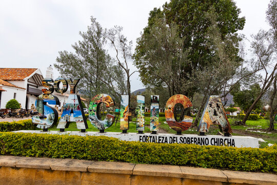 S&aacute;chica, Boyac&aacute; - Colombia. March 9, 2026. Aerial drone view of the municipality with 6,444 inhabitants.