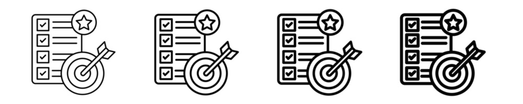 Goal Completion  Icon Set Different Style Collection