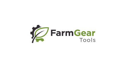 Fototapeta premium FarmGear Tools Logo Design Elements.