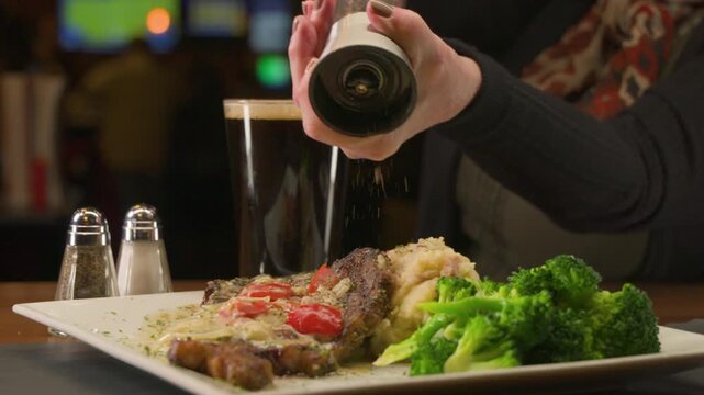 Steak dish getting seasons