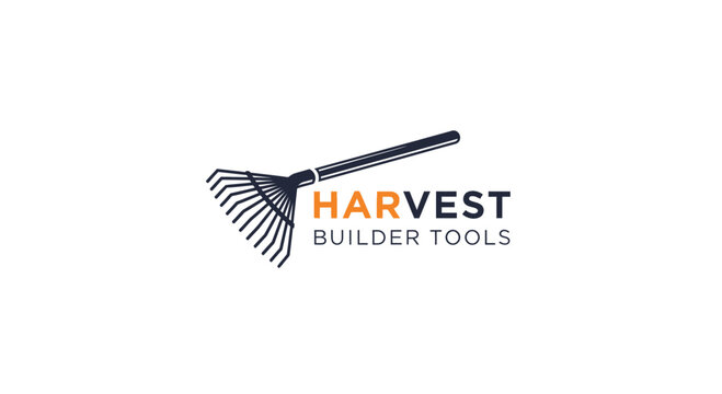 Rake tool for gardening and landscaping.