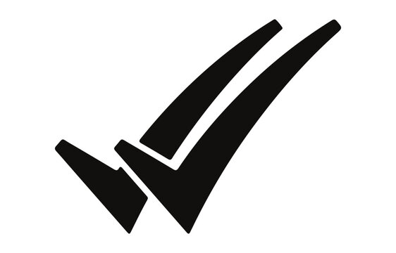 Double Check Mark Icons &ndash; Approval, Verification and Success Symbols for Checklist, Validation and UI Interface Design