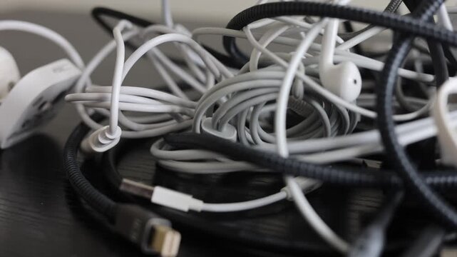 Old Cables Tangled Up Together
