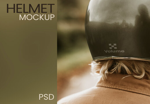 Realistic Helmet Mockup Design PSD
