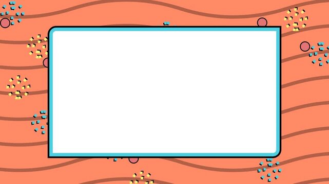 Blank White Text Box on Orange.
