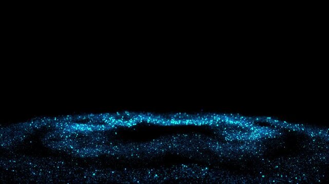 Shimmering blue glitter particles glowing surface sparkling dust background futuristic digital atmosphere backgrounds, technology visuals, luxury presentations, cinematic intros, digital overlays 3F