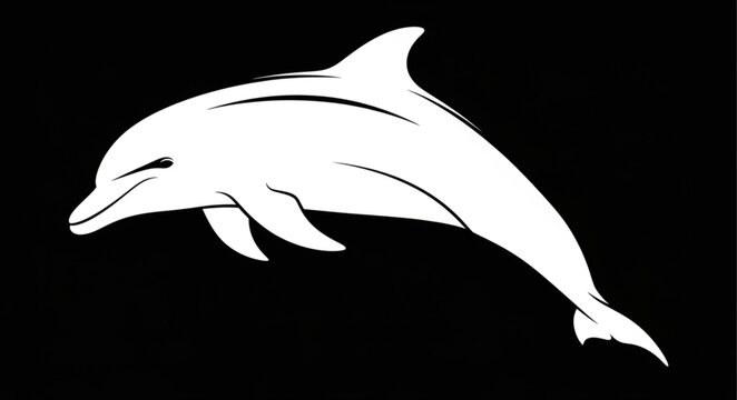 silhouette of a dolphin