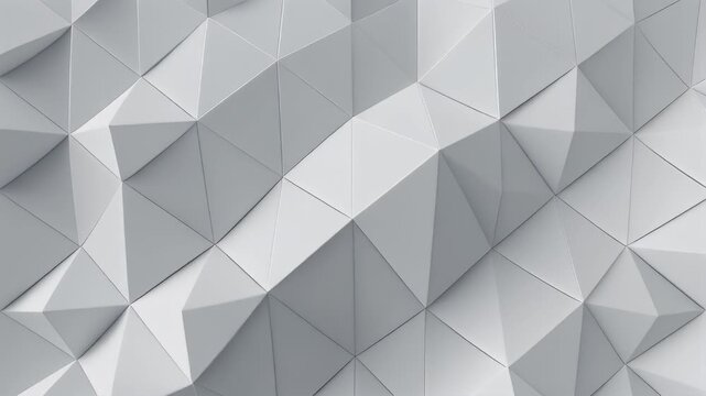 White polygonal geometric background seamless loop
