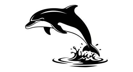 dolphin jumping in water © kaji
