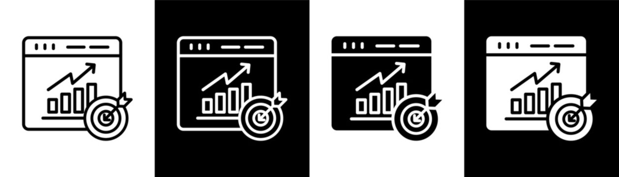 goal white icon set design