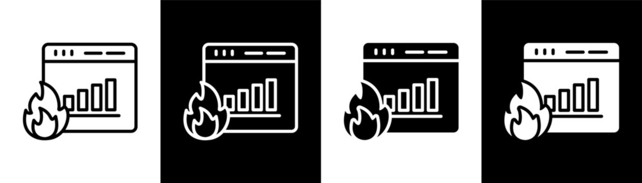 trending white icon set design