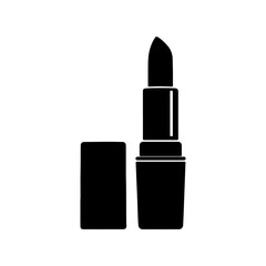 Obraz premium Minimal lipstick open tube bold flat design for beauty and cosmetic use Vector illustration