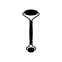 Minimal jade roller tool dual roller ends elegant design for skincare massage Vector illustration © Roni