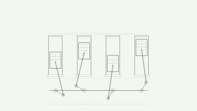Animation of Reciprocating Piston Mechanism Linear Motion Diagram